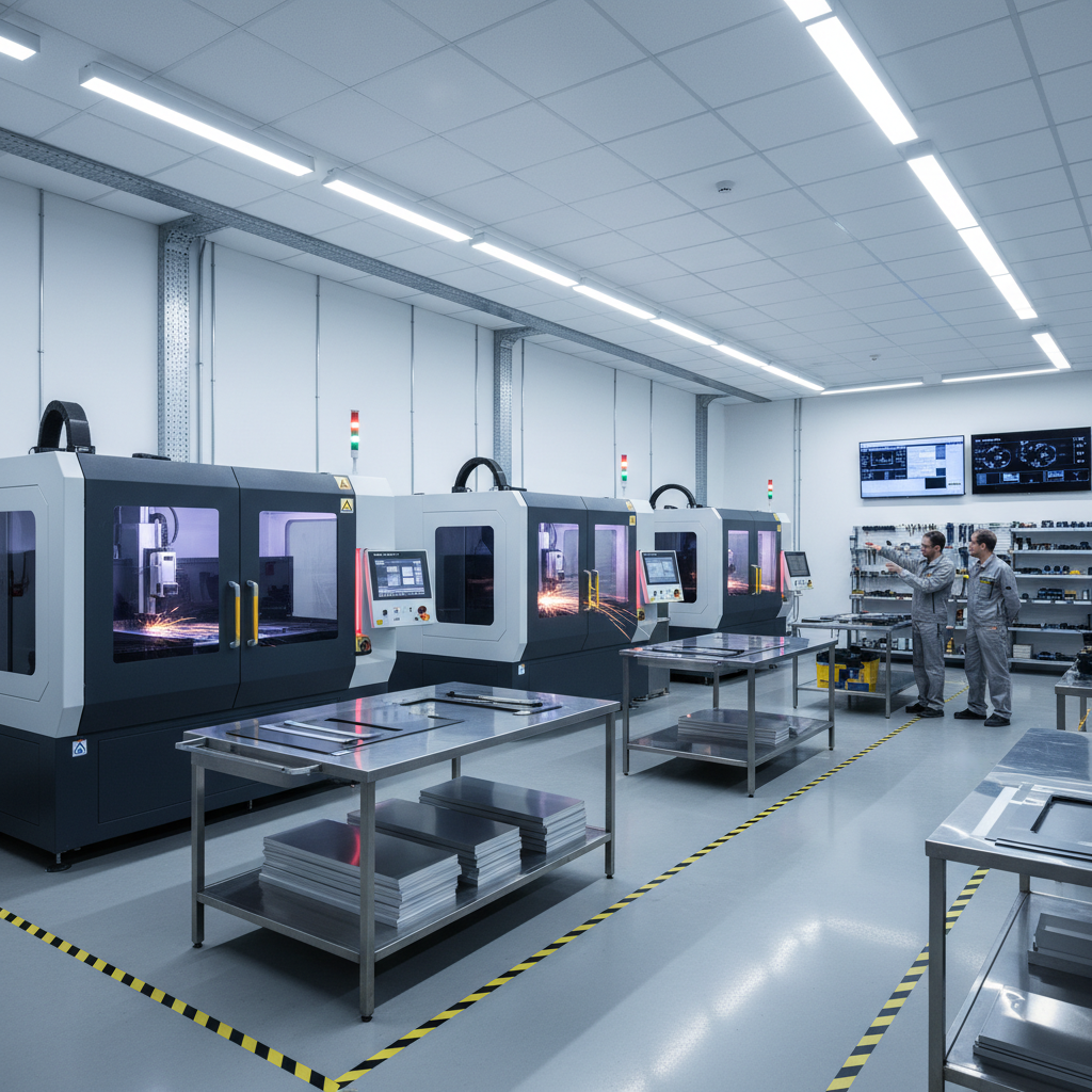 Atelier moderne de découpe laser
